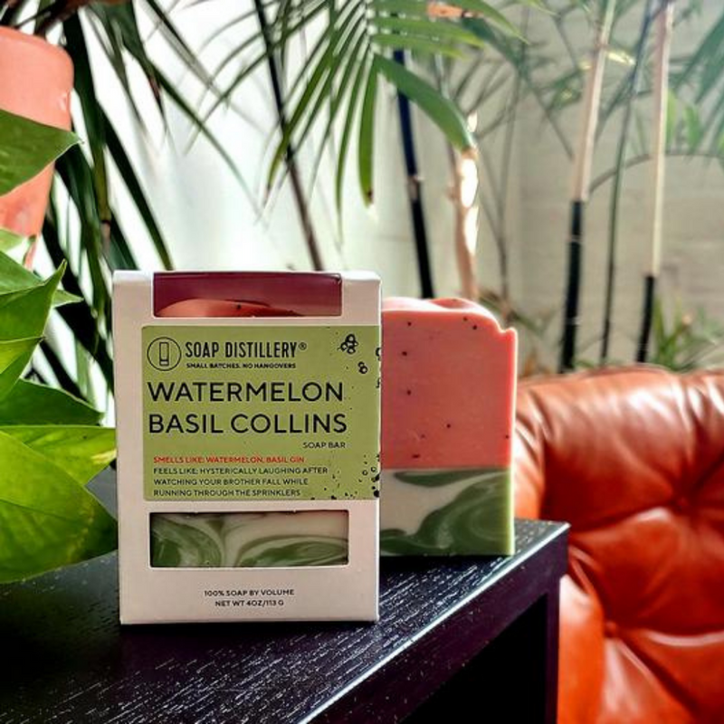 Watermelon Basil Collins Soap Bar
